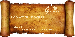 Gebhardt Margit névjegykártya