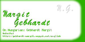 margit gebhardt business card